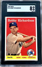 1958 Topps #101 Bobby Richardson SGC 8 NM-MT