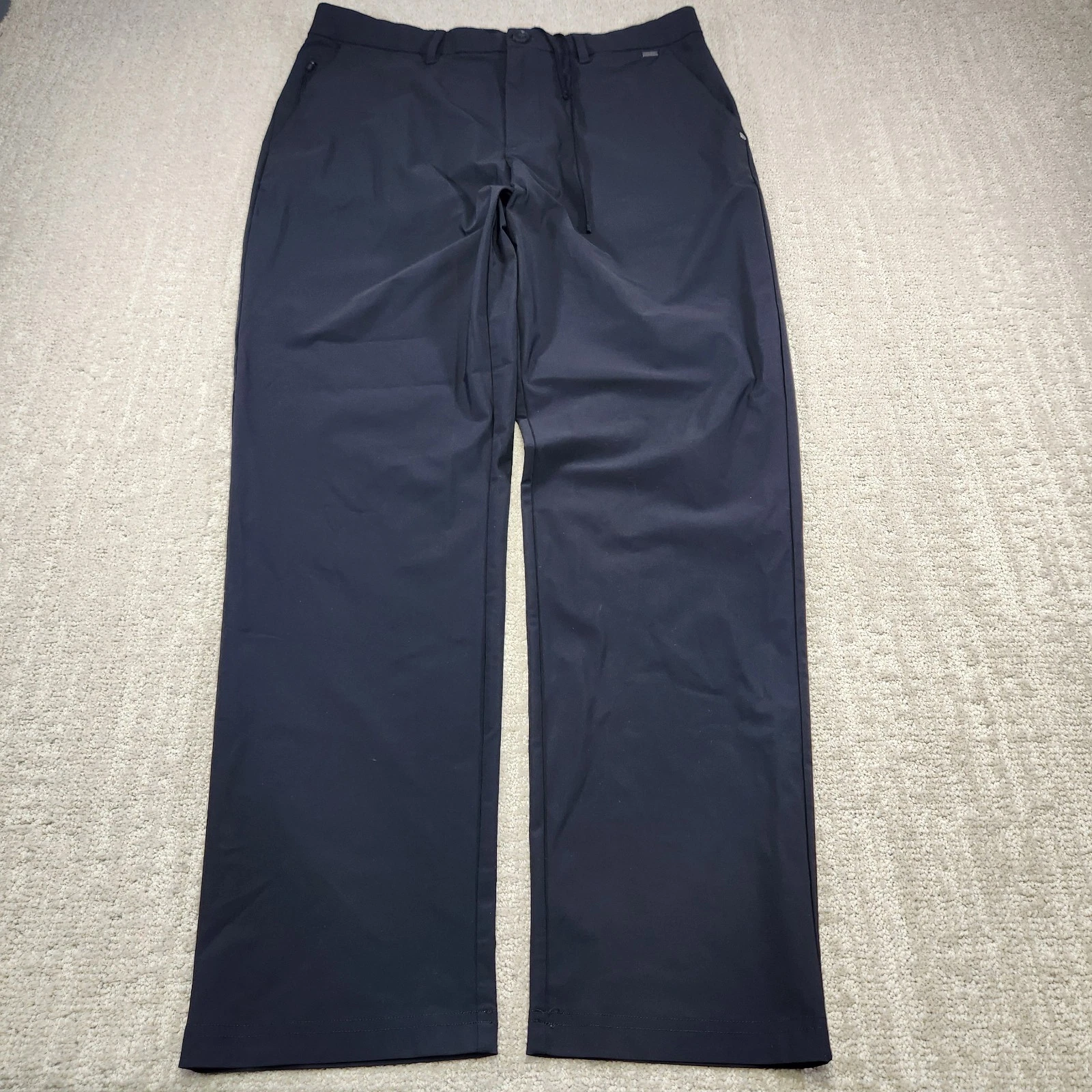 Vuori Pants Men 33 Fleet Chino Athletic Slim Straight Black V489 Stretch