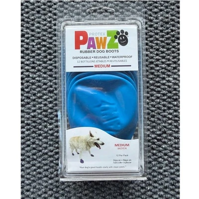 New Protex PawZ Rubber Dog Boots Disposable Waterproof Pack Of 12 Size Medium - Image 1 of 3