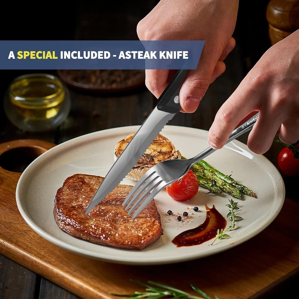 Utensilios de viaje con estuche, utensilios reutilizables, juego de cubiertos po - Image 4 of 4