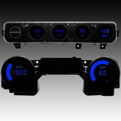 Intellitronix Blue LED Digital Gauge Cluster Set For 92-95 Jeep YJ