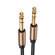 6.35mm (1/4) TRS to 6.35mm (1/4) TRS Stereo Audio Cable for Mixer Amp Bass