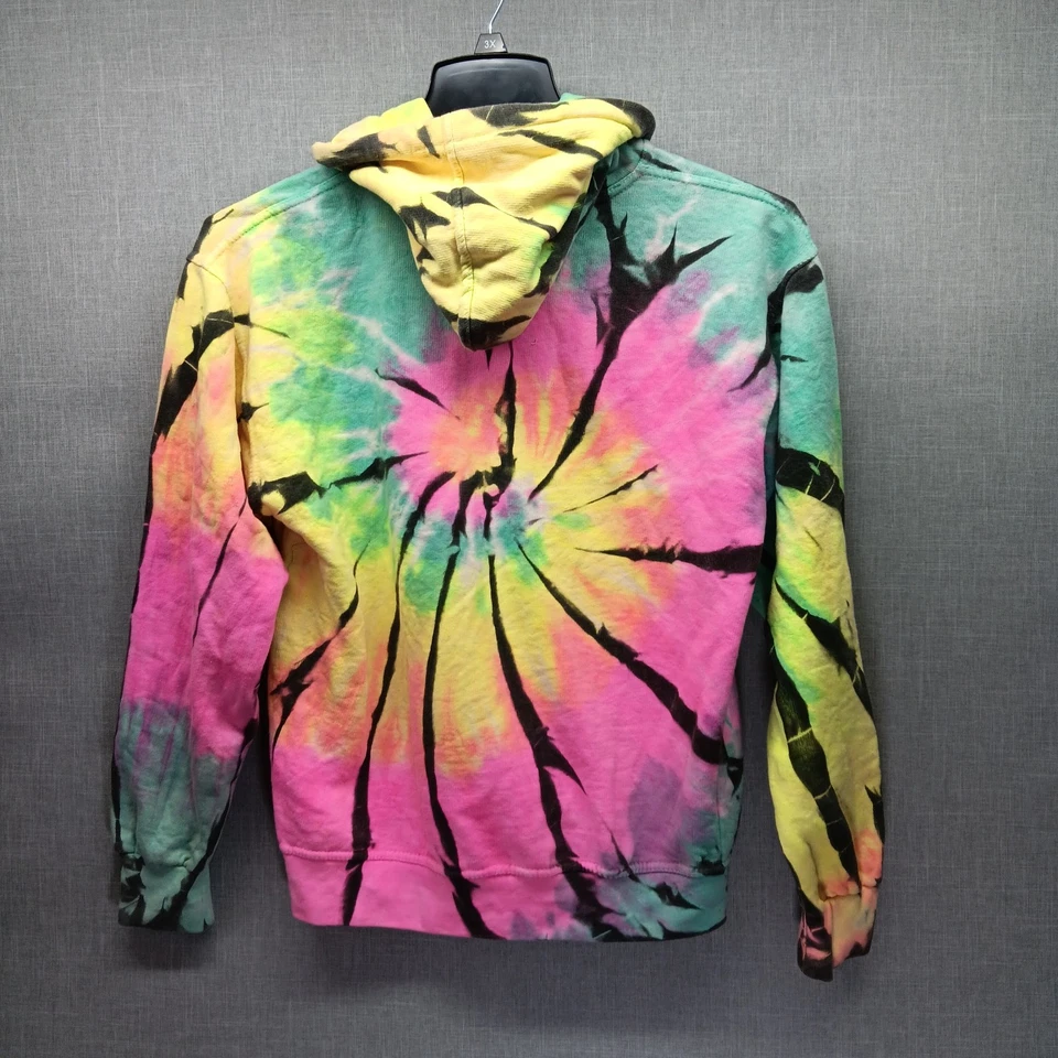 Толстовка с капюшоном пуловер Jon Lauren Tie Dye Swirl цветной размер средний 80-е 90-е - Изображение 2 из 4
