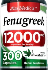 FITO MEDIC'S Lab | 300 Capsules |12000 mg| Fenugreek | Fenugreek... 
