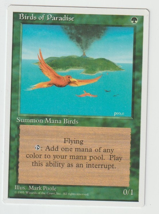 MAGIC THE GATHERING BIRDS OF PARADISE 4TH EDITION Regular MTG MINT/NEAR MINT