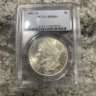 1883-O Morgan Dollar, MS 64+ PCGS, NR.