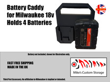 4x Milwaukee Battery Caddy Basket Carrier Holder for Milwaukee 18V Battery's