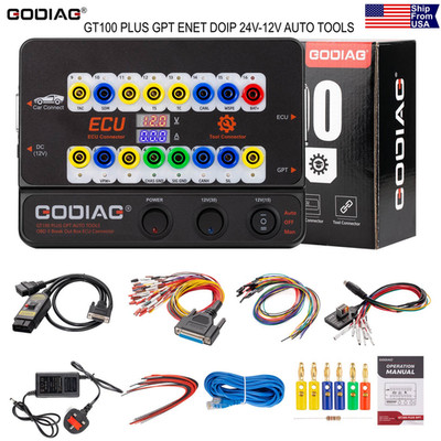 GODIAG GT100 PLUS GPT 24V-12V AUTO TOOLS OBD II Break Out Box E.CU Connector USA