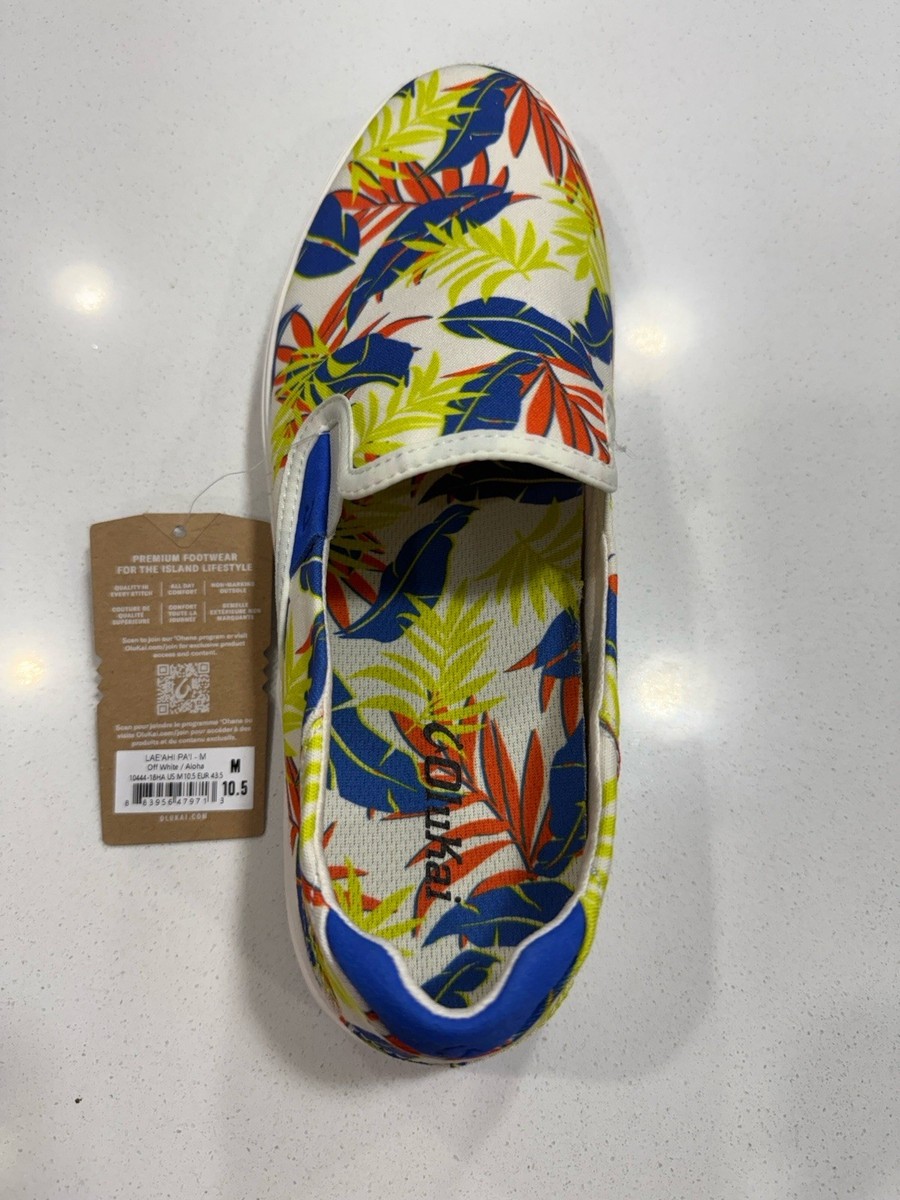 OluKai Lae\'ahi Pa\'i Men\'s Beach Shoes In Off-White /Aloha US MSRP $120 NWOB s-l400.jpg main image 3