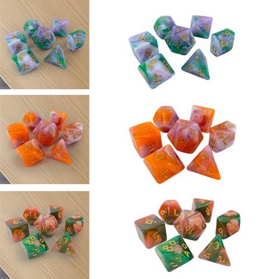 7 Stück Rollenspiel Würfel mehrseitige Würfel für Tabletop Abenteuerspiele