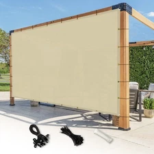 Outdoor Shade Cloth with Grommets Sunblock Shade Sail for Patio Pergola Garden