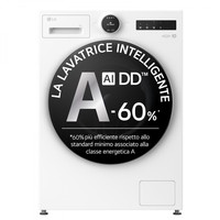 Lg Lavatrice 9 Kg A-60% 57 Cm 1400 Giri Inverter Vapore F4X9009TWCE.AGWQPWE