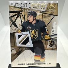 2021-22 SP GU Authentic Rookies Gold Fragment Patch /25 Jake Leschyshyn Vegas