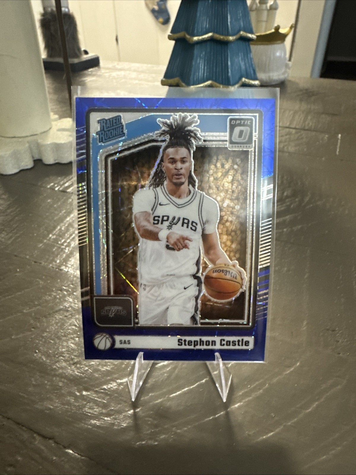 2024-25 Panini Donruss Optic Rated Rookie Stephon Castle 254 Blue Velocity (RC)