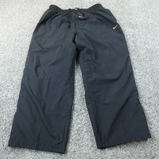NEW Nike Pants Mens 2XL Black Baggy Swoosh Drawstring Windbreaker Track Workout