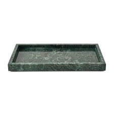 Large Marble Serving Tray Rectangular Thyme Green Tabletop Centerpiece Decor