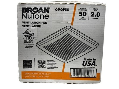 Broan-NuTone Bathroom Exhaust Fan 50 CFM Wall/Ceiling 696NE (OB)