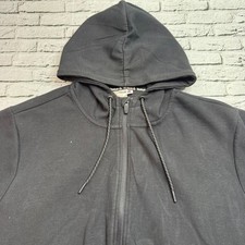 Reebok CrossFit Full Zip Hoodie Hooded Sweatshirt Black Mens XL Zipper Pockets