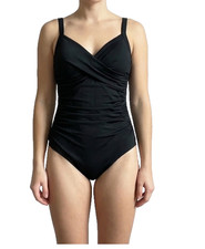 NWT JANTZEN SURPLICE ONE PIECE Black Size 10