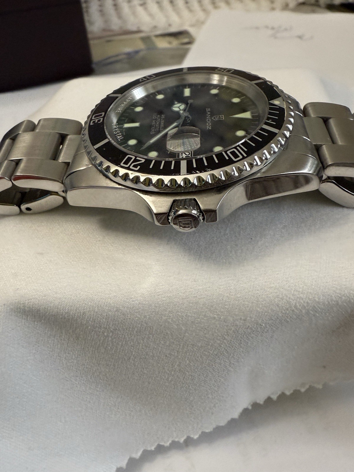 Sandoz Mechanical Automatic Divers Watch With Box… - image 15