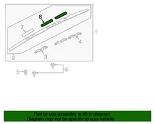 New Genuine Nissan Cover Assy-Roof Rack,Rr Lh 738715AA0B / 73871-5AA0B OEM