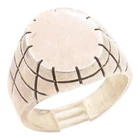 925 Sterling Silver Vintage Ring Modernist Etched Spider Web Band Sz 10 RG35802