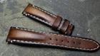 Width 20mm handmade watch strap waxed leather,  length 200mm
