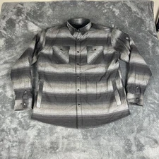 Kuhl JOYRYDR Shirt-Jac Fleece Lined Button Snap Jacket Gray Men's XL