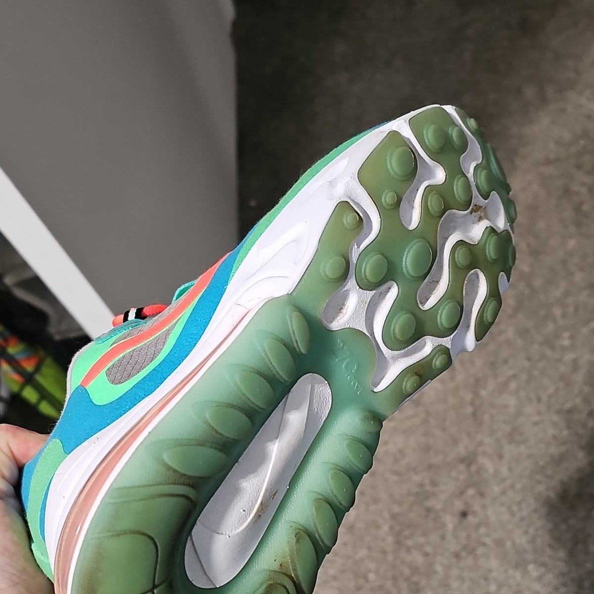 Nike Air Max 270 React Electro Green Lagoon AT6174-300 Blue Green