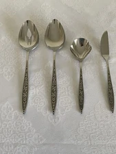 Ekco Eterna Silver SANTIAGO Stainless Serving Utensils Lot Of 4
