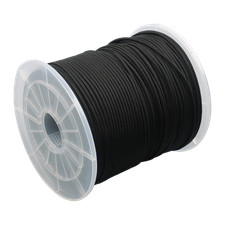 1/8" 600' Black Nylon Rope Sturdy Spool Solid Braid Rope Abrasion Resistance