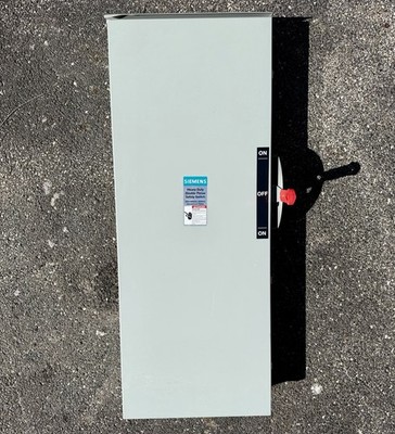SIEMENS DTF364R Fusible Safety Switch 200A, 600V, 3-Pole, Double Throw, 3 Phase