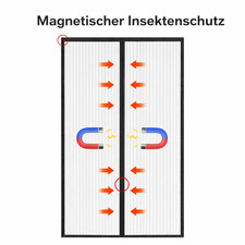 Zanzariera forte porta protezione insetti tenda magnetica zanzariera senza foratura