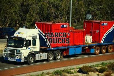 LKW Foto Volvo FM 420 Container-Sattelauflieger Australien weiß TTN THE t #g8pj