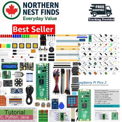 Complete Raspberry Pi Pico 2 Kit: Extensive 767-Page Tutorial & Coding Projects