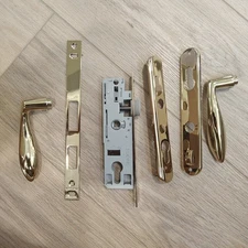 Andersen Storm Door Handle in Polished Brass Finish - Hardware Only No Cylinder