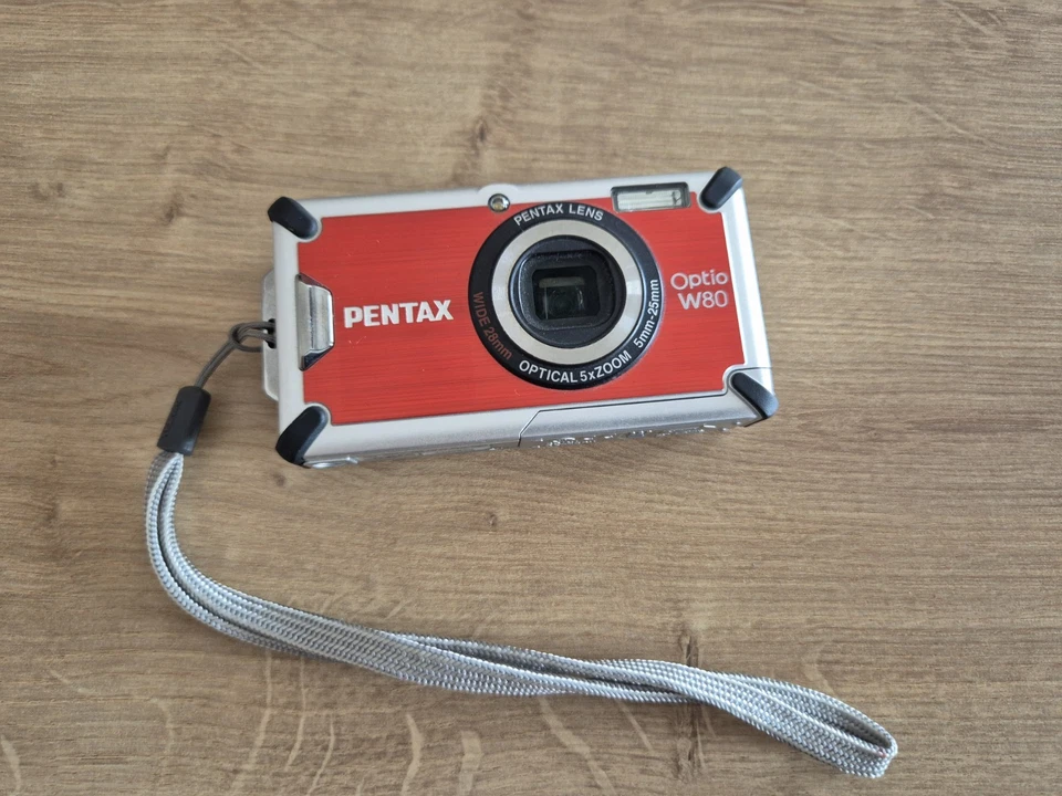Pentax Optio W80 Digital Kamera rot 12 Megapixel vintage 2009 - Bild 2 von 4