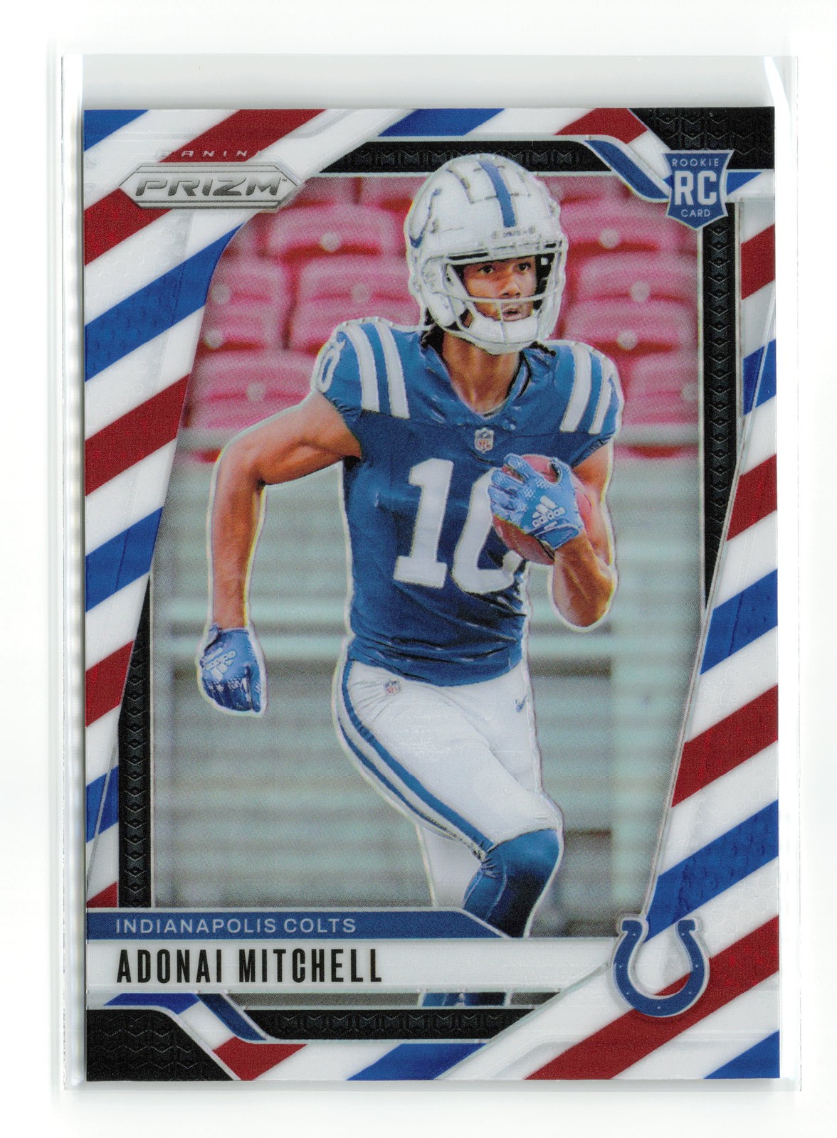 2024 PANINI PRIZM ADONAI MITCHELL #303 RED WHITE BLUE RC COLTS