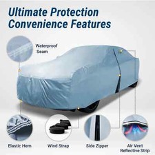 Car Cover Universal 4-Layer Waterproof Car Cover For Cadillac Deville - Outdoor Rain, Sun &amp; Dust Protection, Custom Fit 4 Layer Waterproof Cover