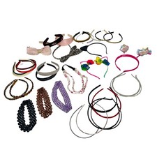 Lot of 33 Girls  Headbands Multi Styles  Colors Fabric Plastic, Stretchy Floral