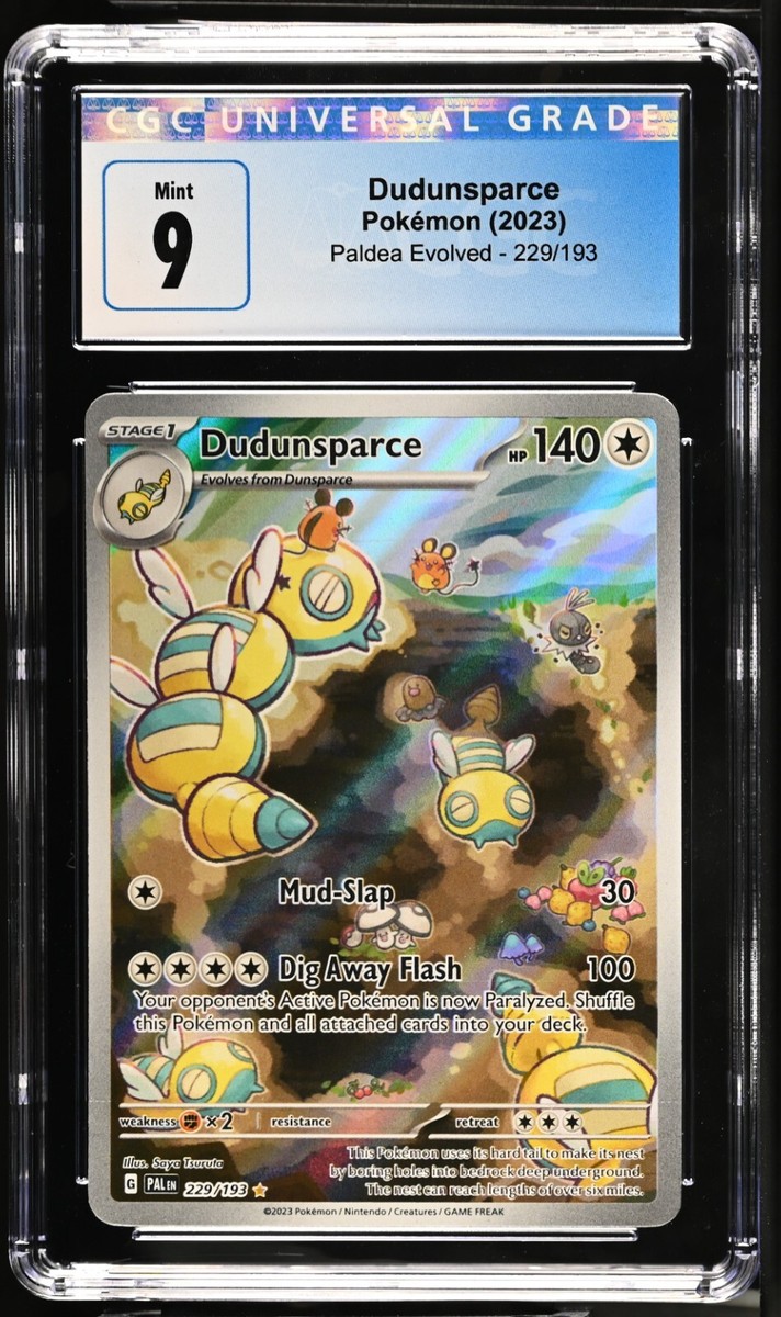 CGC Graded 9 Dudunsparce 229/193 Paldea Evolved Pokemon Card | eBay