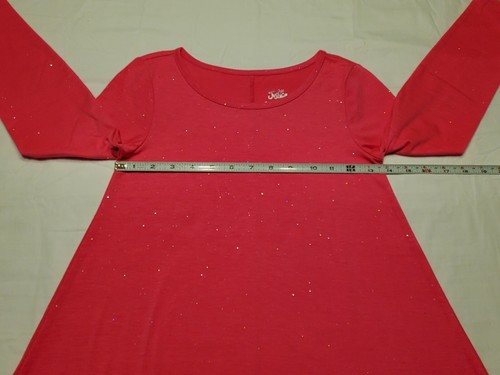 Justice Girls Long Sleeve Shirt Pink Swing Top Glitter Sparkles Size 8 EUC Cond! - Picture 5 of 11