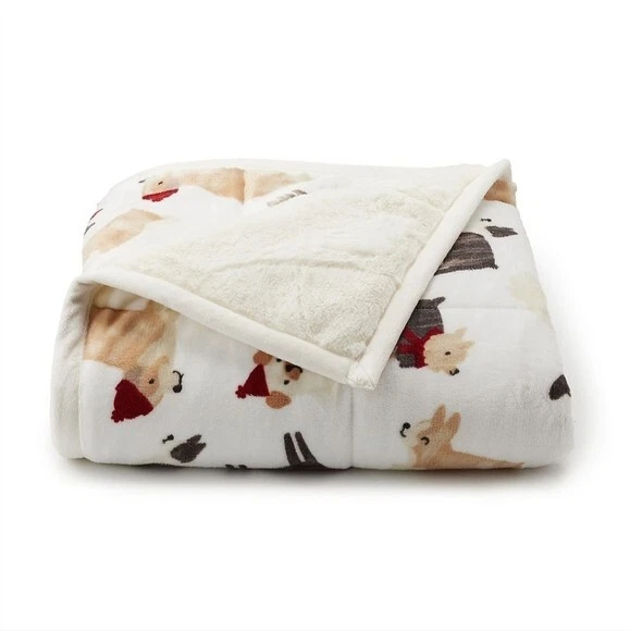Cuddl Duds Winter Dogs Puppy Plush Faux Fur Throw Blanket 60 X 50 in | eBay