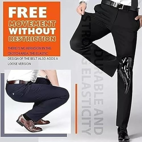 Calormas Mens Pants Timelessflex - Men's High Stretch Straight Fit Unwaverin - Picture 38 of 49
