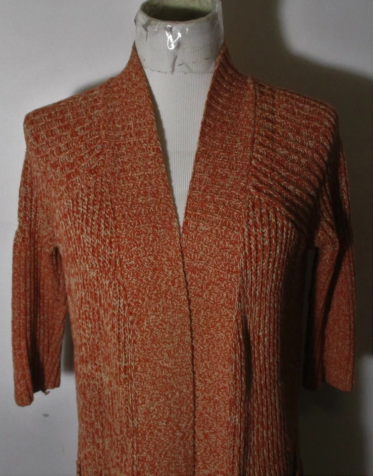 Suéter envolvente cárdigan naranja óxido LUCKY BRAND talla S Foto 2 de 4