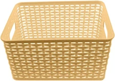 Plastic Rattan Storage Box Basket Organizer Large, ba426