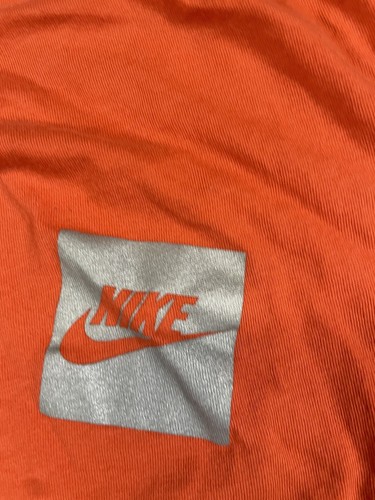 The Nike Tee Mens Pullover T-Shirt Shirt Size XL Orange Box Logo Short Sleeve - Picture 4 of 6