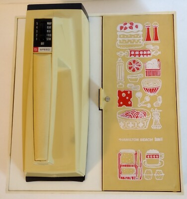 Vtg Hamilton Beach Scovill Hand Mixer With Storage Wall Mount Model 110 Works