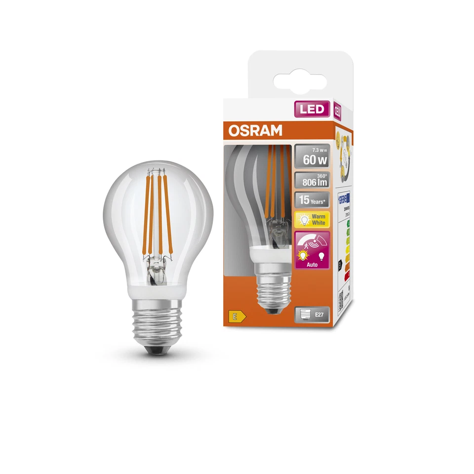 OSRAM Star+ LED-Lampe mit Bewegungssensor für E27-Sockel, Filament-Optik - Bild 3 von 3