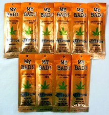 CARIBBEAN GOLD "MY BAD " INTENSIFIER w/HEMP LOTION - LOT OF 10- .67Z PKTS - NEW